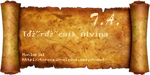 Töröcsik Alvina névjegykártya